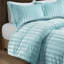 Édredon en fausse fourrure double / grand - bleu sarcelle, 2 taies décoratives chaudes grand format assorties-117422079