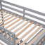 Lit superposé en bois avec 6 tiroirs et tablettes flexibles, lit inférieur avec roulettes-107263402