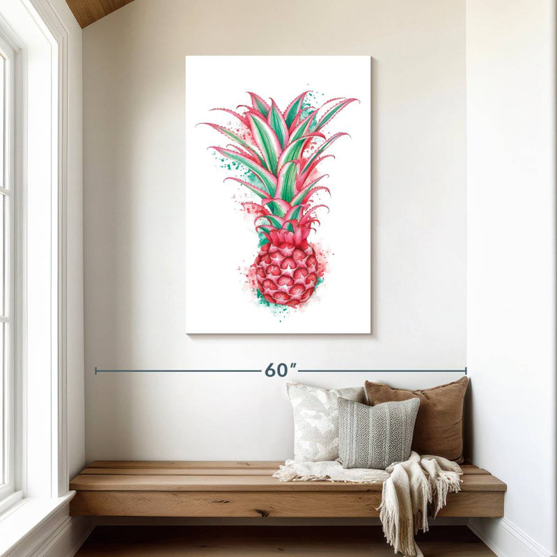Yarlin Pink Pineapple, 45" H x 30" W