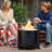 Black Stainless Steel Wood Burning Fire Pit-113941482