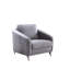 Ensemble de salon luxueux en velours gris avec chaises et ressorts avec fonction d'inclinaison