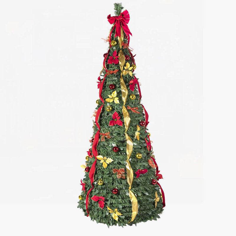 Arbre de Noël pop-up 6 pi avec 150 lumières UL blanc chaud, H 6 pi