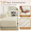 Canapé modulaire à compression en L 108 po pour appartement, tissu modulaire en velours côtelé avec assise profonde et sans assemblage (beige)-565454394-565539993