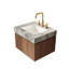 Dessus de meuble-lavabo moderne en pierre frittée durable de 24 po