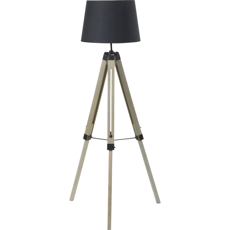 Baudemont 145cm Tripod Floor Lamp, Distressed Oak