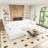 Comfortable And White - Feather-filled Cushions Modular Construction For All Occasions Feather Cushioning Movable Design A Peaceful Experience
