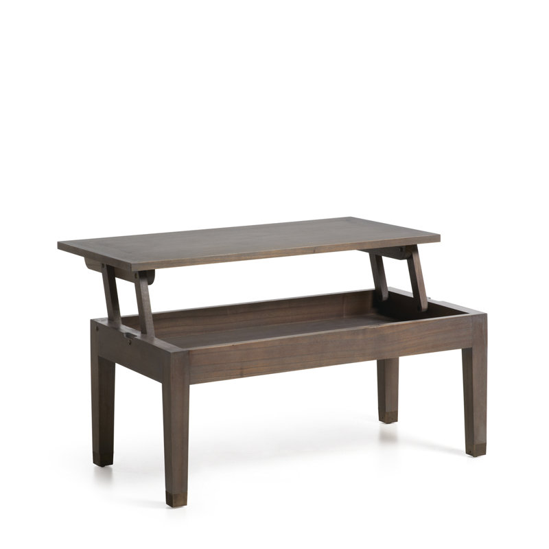 Spartan Solid Wood Lift Top Four Leg Coffee Table with Storage