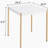 White and gold square end table