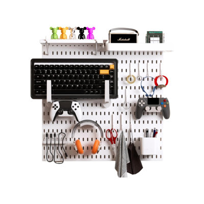 Plastic Wall Organizer with Corkboard