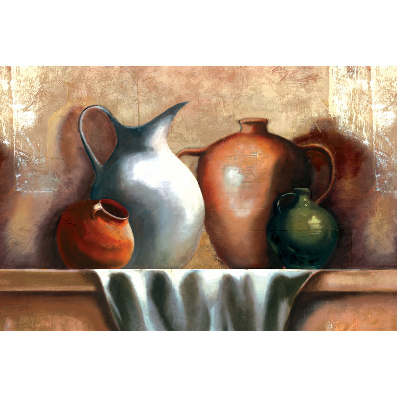 Pottery Still Life - Wrapped Canvas Print, 51cm H x 76cm W x 3.8cm D