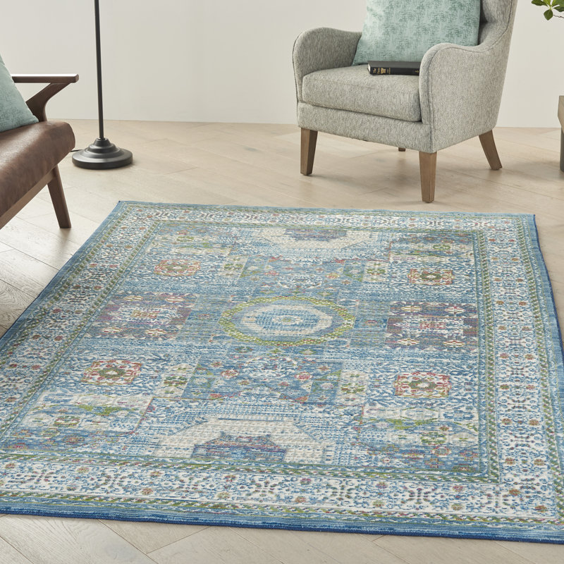 Tapis transitionnel ivoire Raymond Farmhouse, Rectangle 5 pi 3 po x 7 pi 6 po