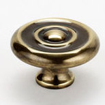 Poignée champignon, Antique poli, H 1 po x l 1,5 po x P 0,6875 po