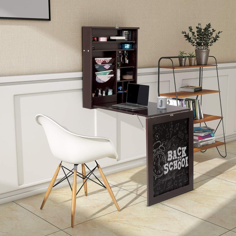 Bureau convertible mural Latitude Run Space Saver, Café