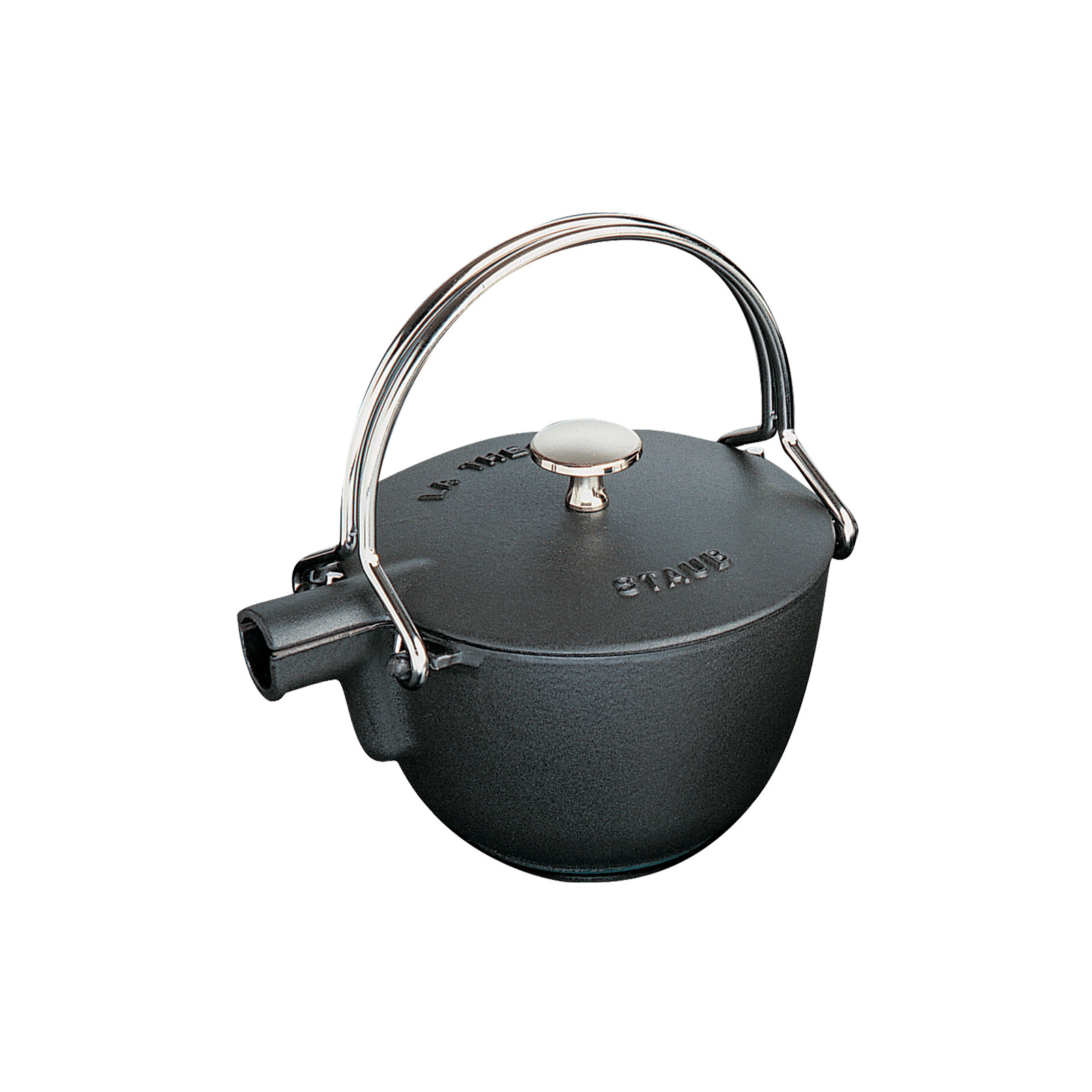 Staub Cast Iron 1-Quart Round Tea Kettle, Black Matte