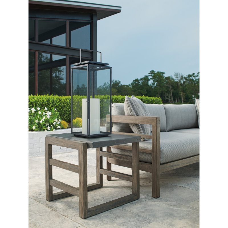 La Jolla Cast Top Rectangular End Table