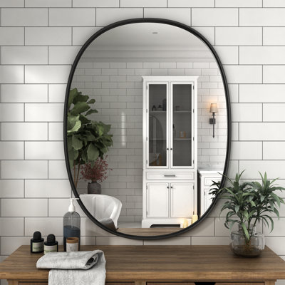 Asymmetrical Aluminum Alloy Bathroom Mirror