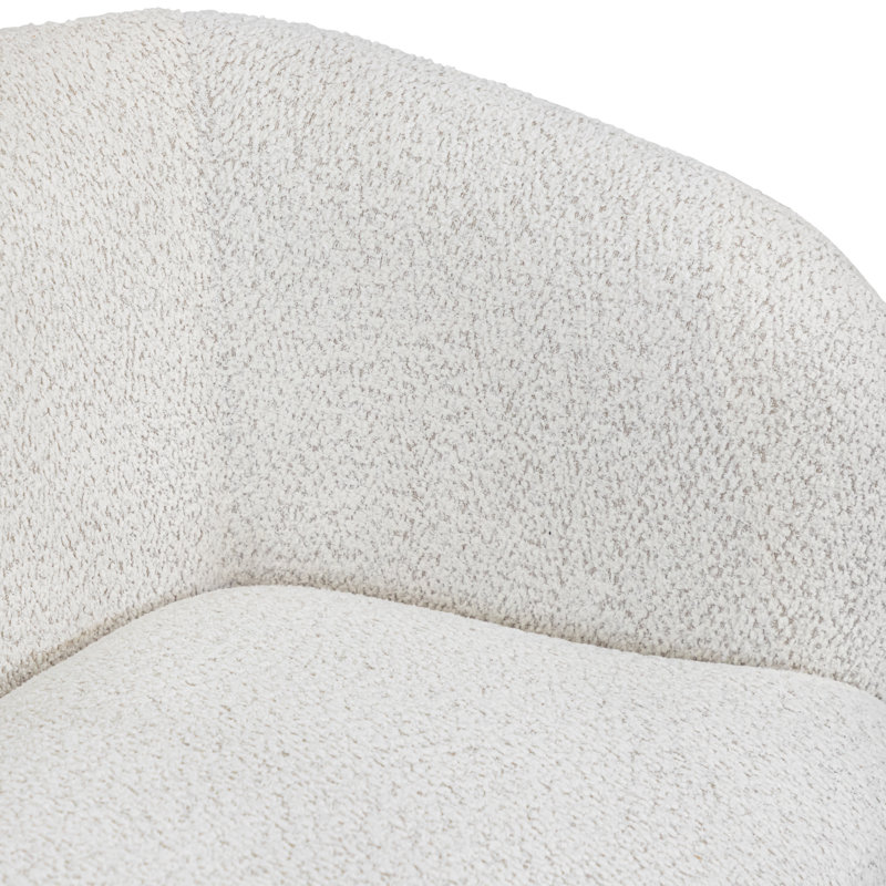 Celal 63'' Tuxedo Arm Curved Loveseat, Off-White 100% Polyester