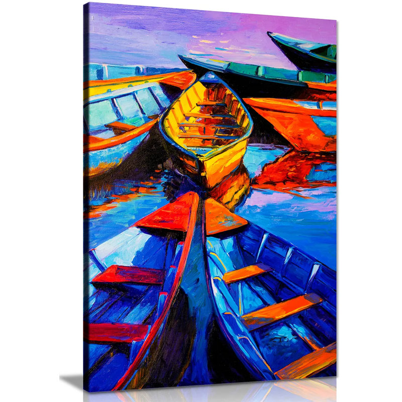 Couple In Rain - Wrapped Canvas Print, 20cm H x 31cm W