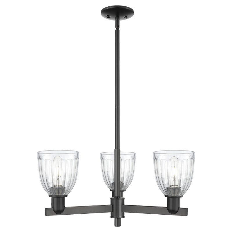 Arcadia - Cozine - Lustre suspendu 3 lumières, Noir mat