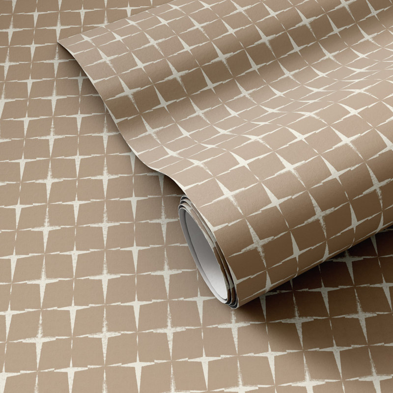 Blocking Wallpaper by Getty Images, 12"x8", Blocking Taupe II