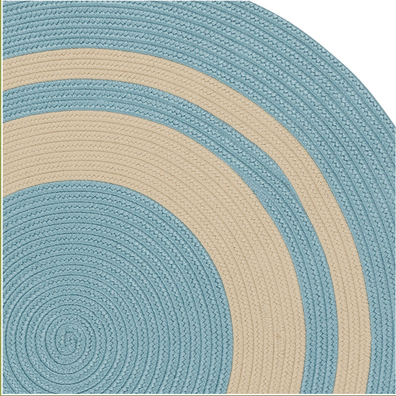Tapis intérieur / extérieur Don - bleu fédéral, Rond 10 pi