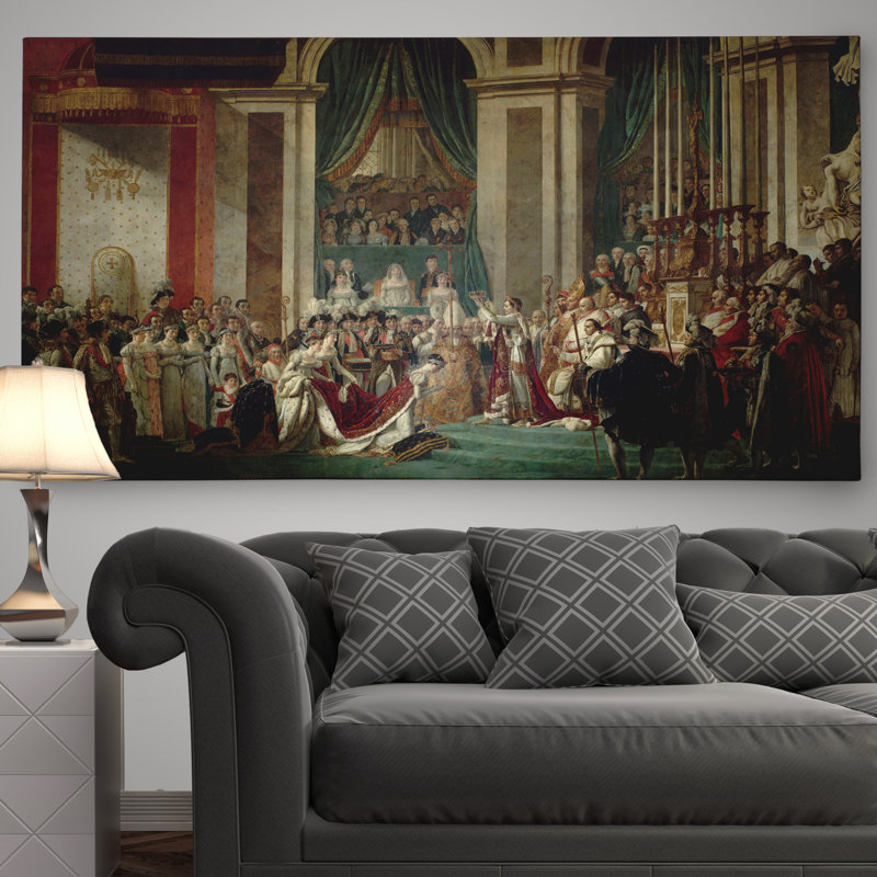 " The Consecration Of The Emperor Napoleon " by Jacques-Louis David, 16" H x 32" W x 1.5" D