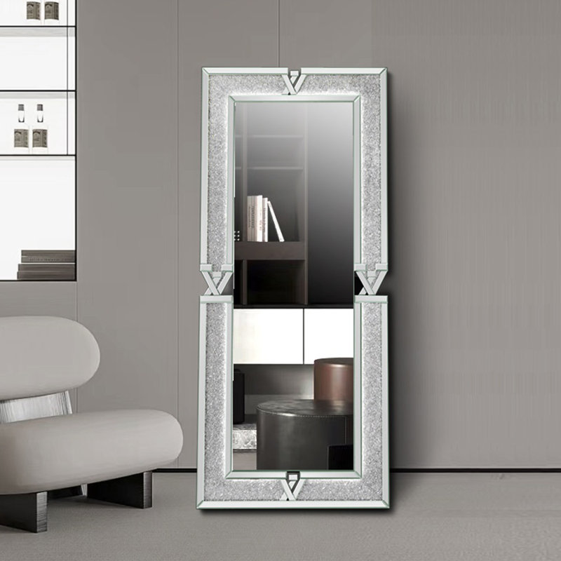 Floor Mirror 72" Rectangular With 3 Colour LED changing light