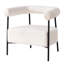 Fauteuil moderne en tissu blanc Boucle