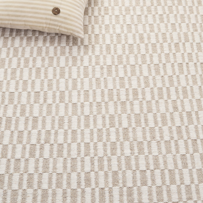 Vermont Hand Woven Wool;Cotton Solid Color Indoor Rug, Rectangle 8' x 10'