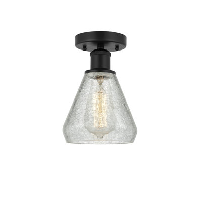 Plafonnier semi-encastré en verre Petronille