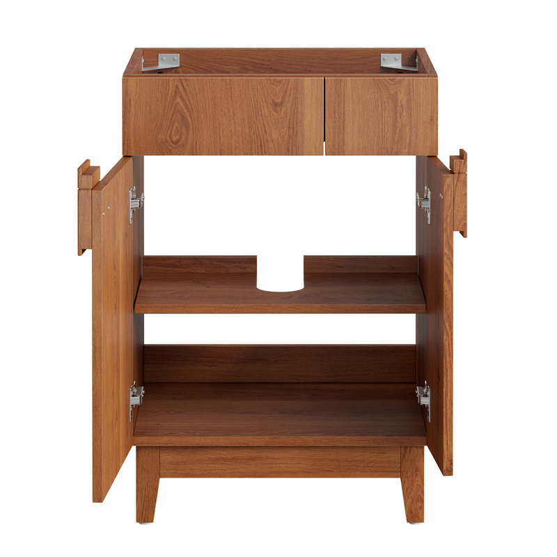 Base de meuble-lavabo simple 23 po Modway Miles seulement, Noyer