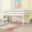 Lit mezzanine simple en bois avec échelle-306888627