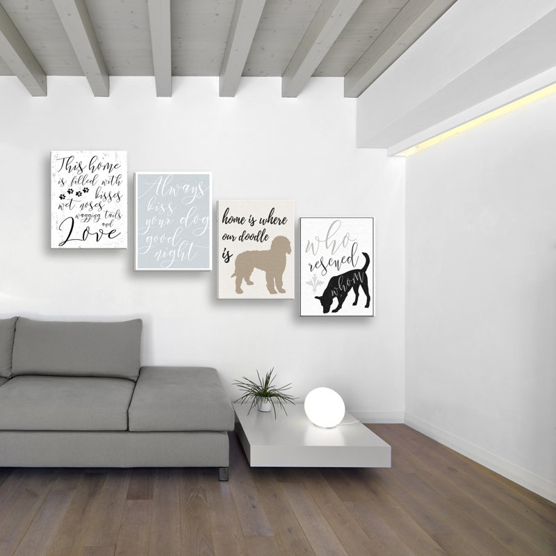 « always baiser your dog goodnight », impression, H 15 po x l 10 po, Giclée encadrée noir minuit, H 14 po x l 11 po