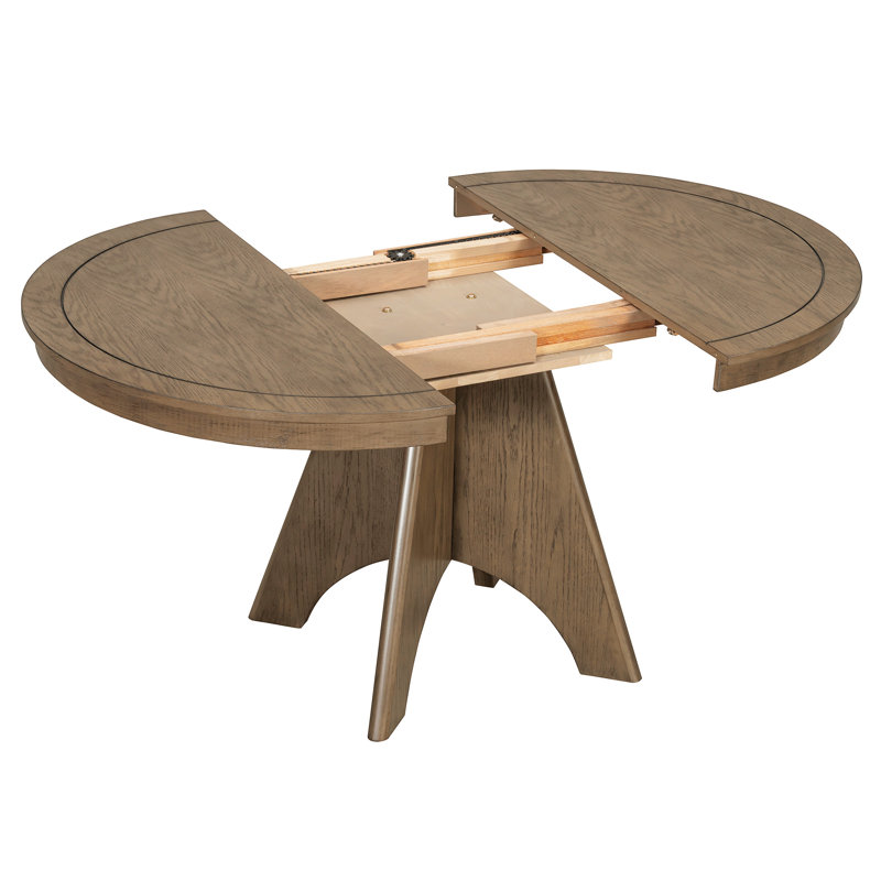 Table de cuisine de style rétro de 42 à 58 pouces pour 4 à 6, pieds croisés, finition, assemblage facile en pouces, couleur, espace de travail rétro