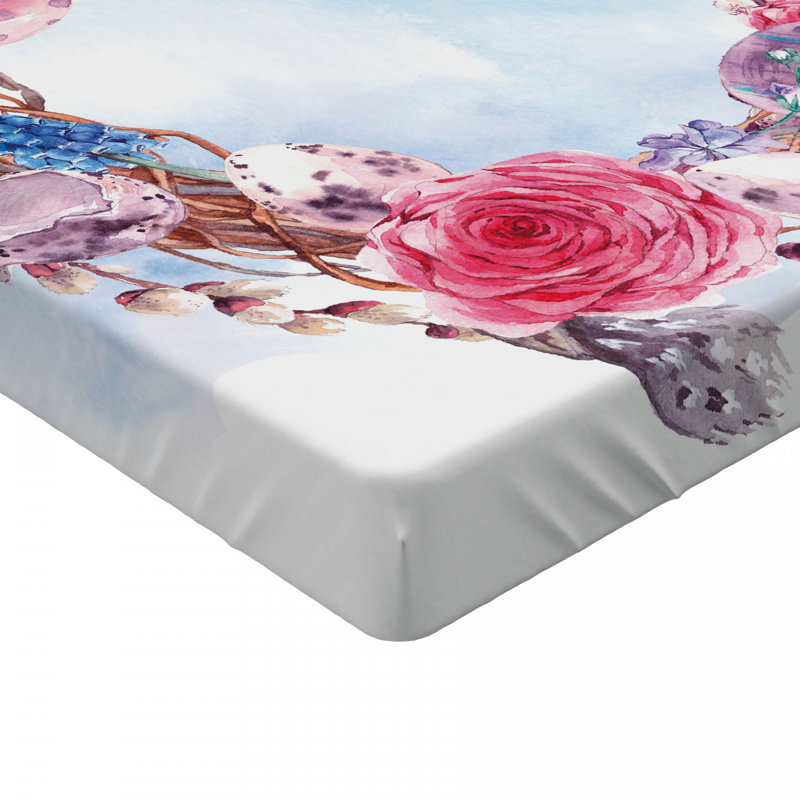 Drap-housse pour fleurs/fleurs spring, Drap-housse de taille simple