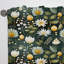 Motif botanique vert forêt II - Rideau floral - Velours obscurcissant - 1 panneau-107575220