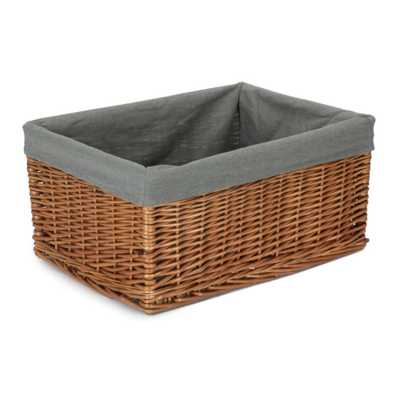House Of Hampton Wicker Decorative Basket, Steamed Grey