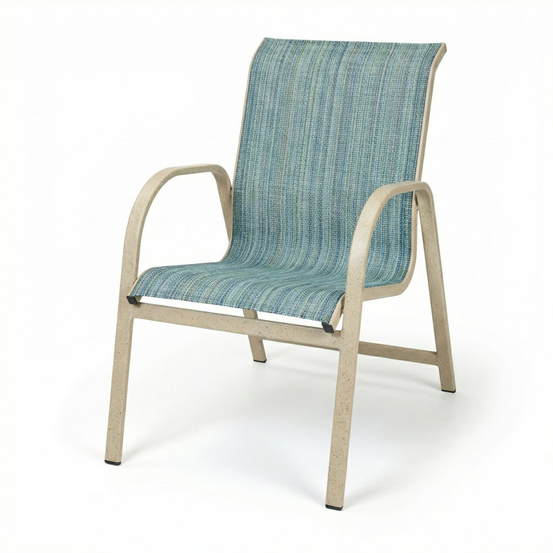 Windward Outdoor Ocean Breeze Arm Chair, Nova Seaglass Sling/Sandea