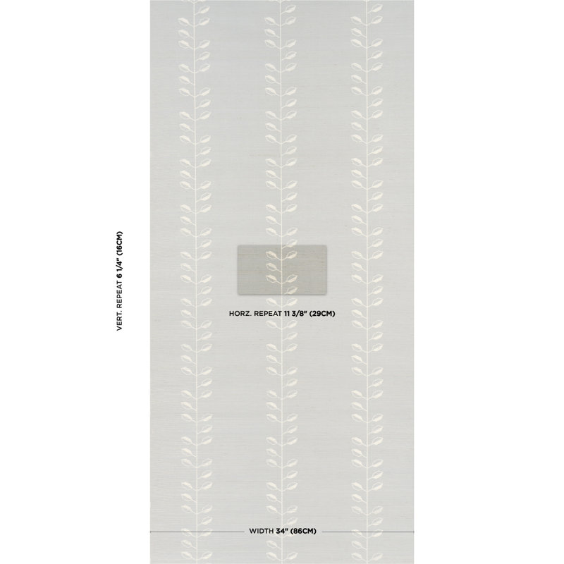 Papier peint géométrique en sisal, Minéral / ivoire