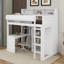Lit mezzanine simple avec tablettes et garde-robe-1270372115