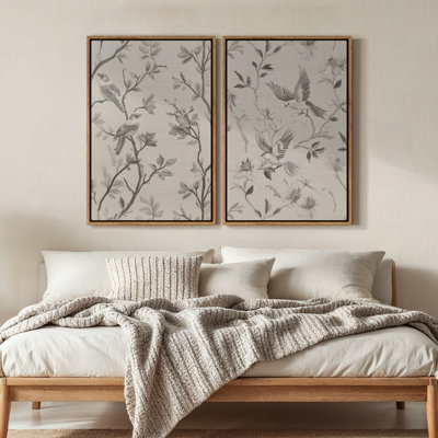 Framed Canvas Wall Art - Vintage Abstract Wall Prints for Bedroom