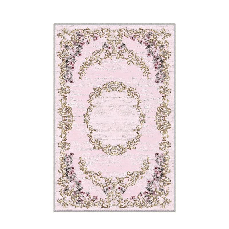 Stylish Woven Carpet, 4 x 6 Feet, 100% Polyester | Antibacterial, 3D Digital Printing, Non-Slip PVC Felt Dot Underside | Machine Washable, 0.4 in Pile Height, Perfect for Living Room & Bedroom Decor