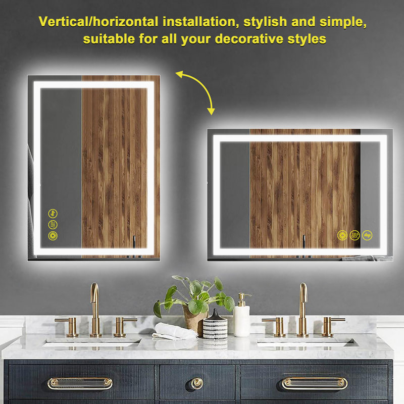 Miroir mural Helga, H 28 po x l 20 po x P 1,2 po