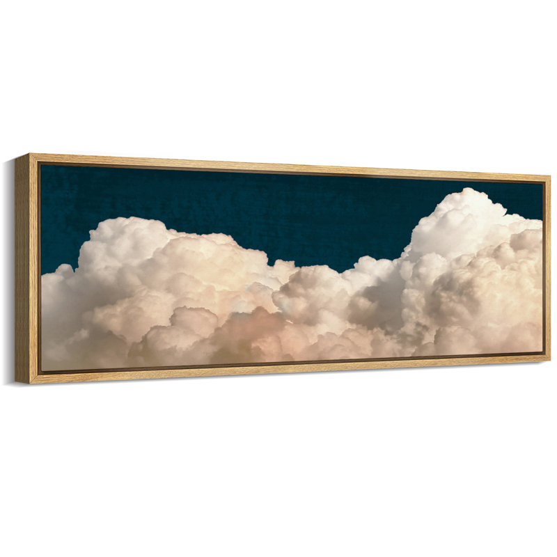 Clouds " Pastel Cloud " 2 - Pieces, 20" H x 60" W, Floater Framed Print without Mat, Natural