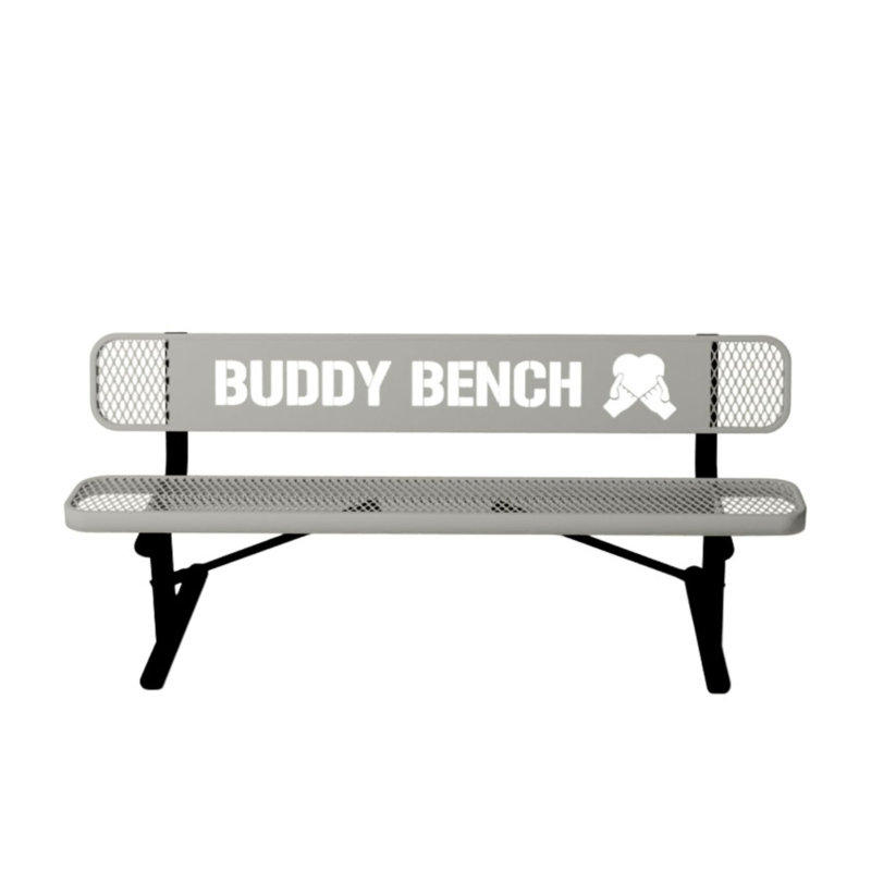 Banc d'appoint Buddy Bench, gris, extensible, 1,83 m, avec dossier, portable, Banc portable 6 pieds, agrandie, Gris