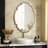 35" Scalloped Gold Wall Mirror