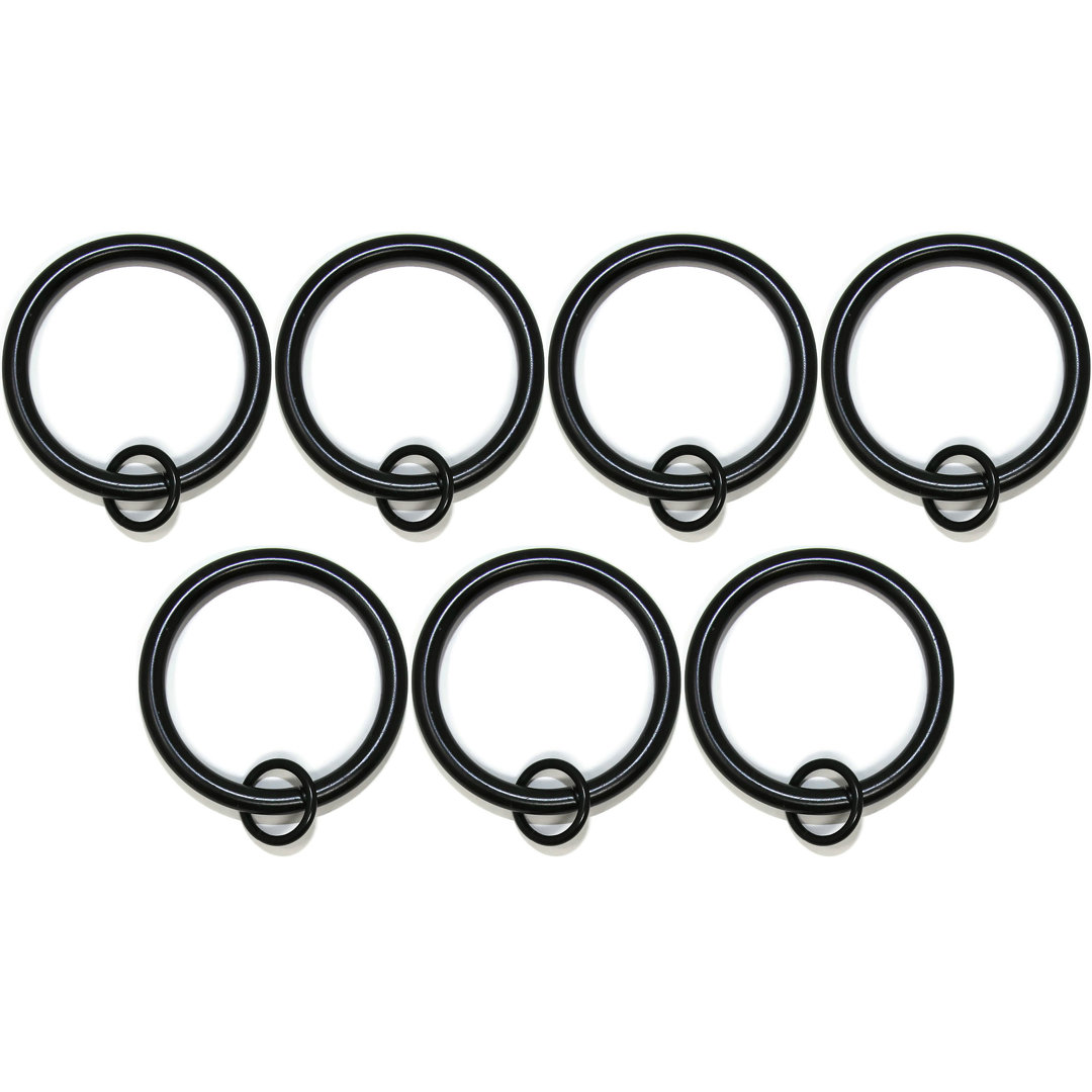 Mcclain Metal Curtain Rings (Set of 7) 17 Stories 