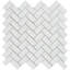 1 in. x 2 in. Herringbone Polished Stone Tile