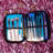 Slim Brush Holder Case with 4 Sections Zippered Cosmetics Bag Organizer for Traveling Makeup