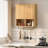 Fluted Bathroom Wall Cabinet，Sliding Barn Door Storage Cabinet  - Adjustable Shelf Storage for Bathroom & Kitchen-119687925-119687927